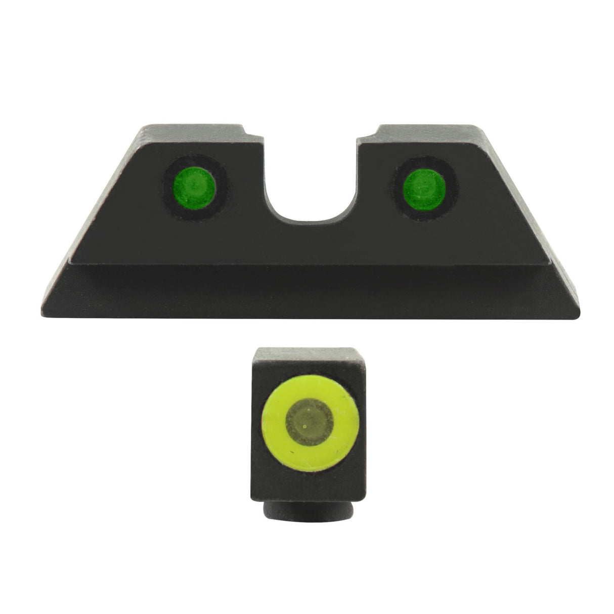 Meprolight ML-40224 HVS Fixed Self Illuminated Yellow Front and Rear Day/Night Sight for Glock Models