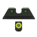Meprolight ML-40224 HVS Fixed Self Illuminated Yellow Front and Rear Day/Night Sight for Glock Models