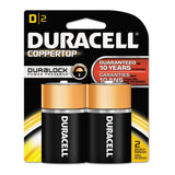 Duracell Coppertop D Batteries, 2 Count (1 Pack) (Open Box)