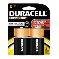 Duracell Coppertop D Batteries, 2 Count (1 Pack) (Open Box)