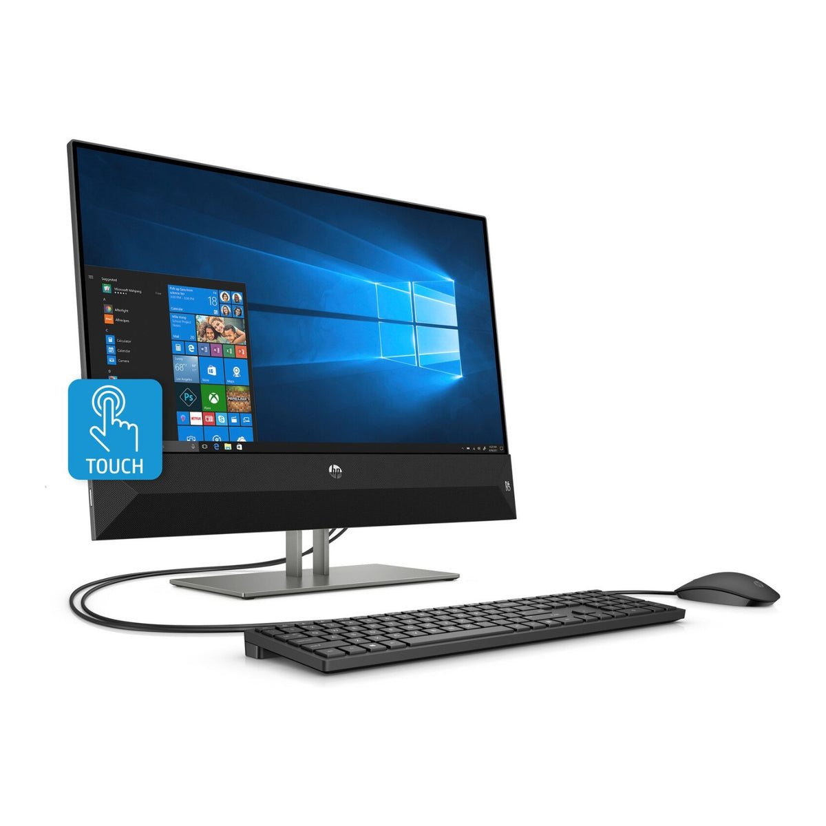 HP Pavilion 24-XA 23.8" FHD Touch All-in-One PC, Intel Core i7-9700T, 12GB RAM, 1TB HDD + 128GB SSD (Certified Refurbished)