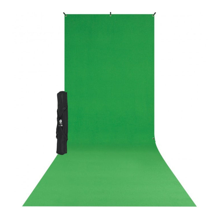 Westcott X-Drop Wrinkle-Resistant Backdrop Kit with 5x12-Feet Chroma-Key Green Screen Backdrop and Stand