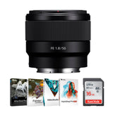 Sony FE 50mm f/1.8 Lens with 16GB SD Card and Software Kit