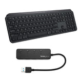 Logitech MX Keys Wireless Keyboard with 4-Port USB Hub
