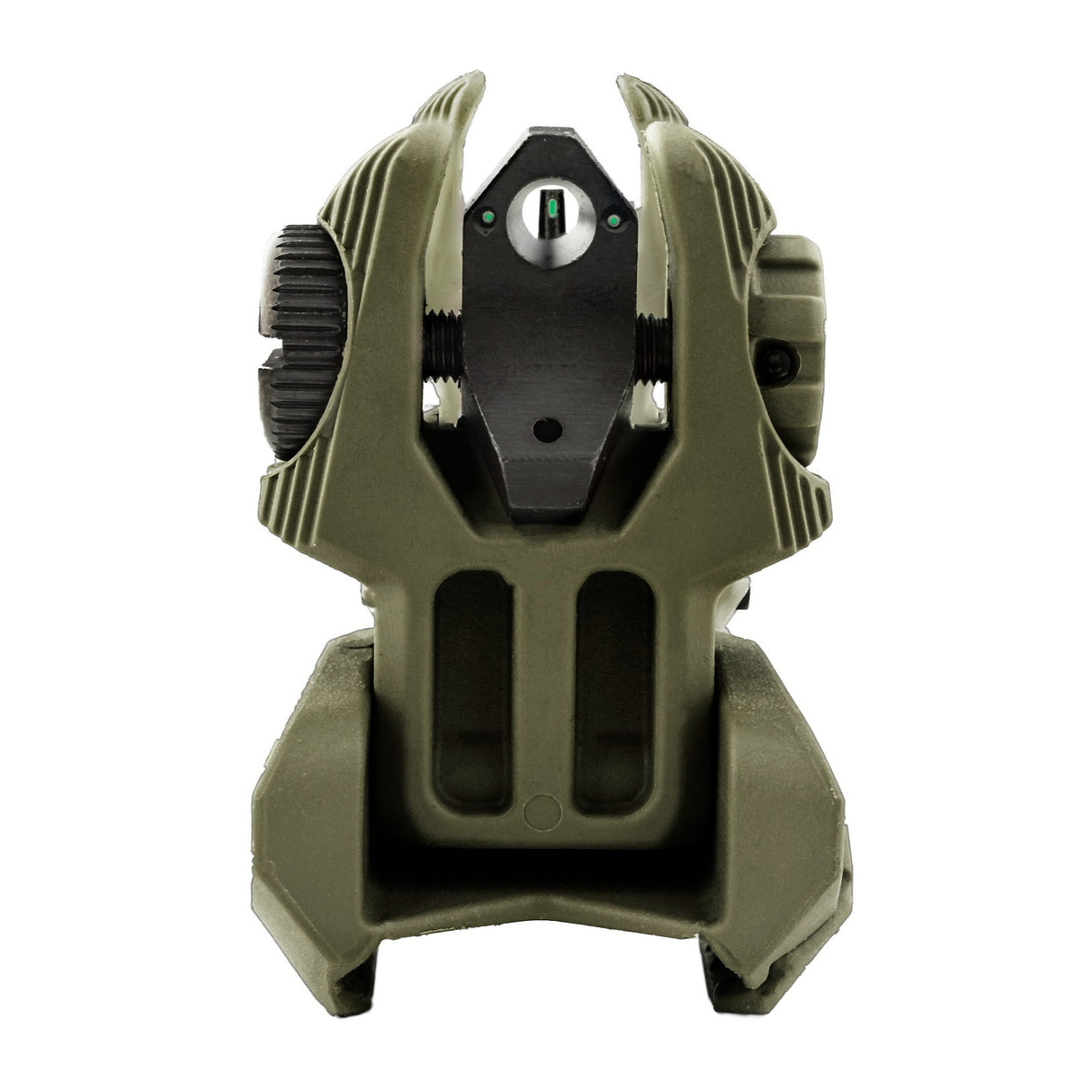 Meprolight FRBS M2D Front and Rear Set of Flip-up Sights with Tritium (2 Rear Dots, OD Green)