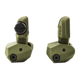 Meprolight FRBS M2D Front and Rear Set of Flip-up Sights with Tritium (2 Rear Dots, OD Green)
