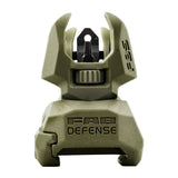 Meprolight FRBS M2D Front and Rear Set of Flip-up Sights with Tritium (2 Rear Dots, OD Green)