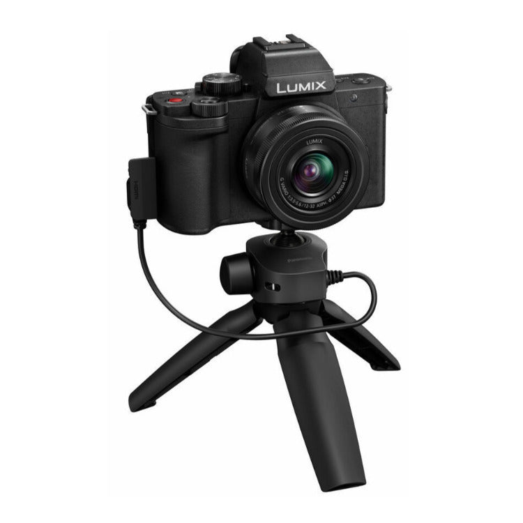 Panasonic LUMIX G100 4K Mirrorless Vlogging Kit with 12-32mm Lens & Tripod Grip (Open Box)