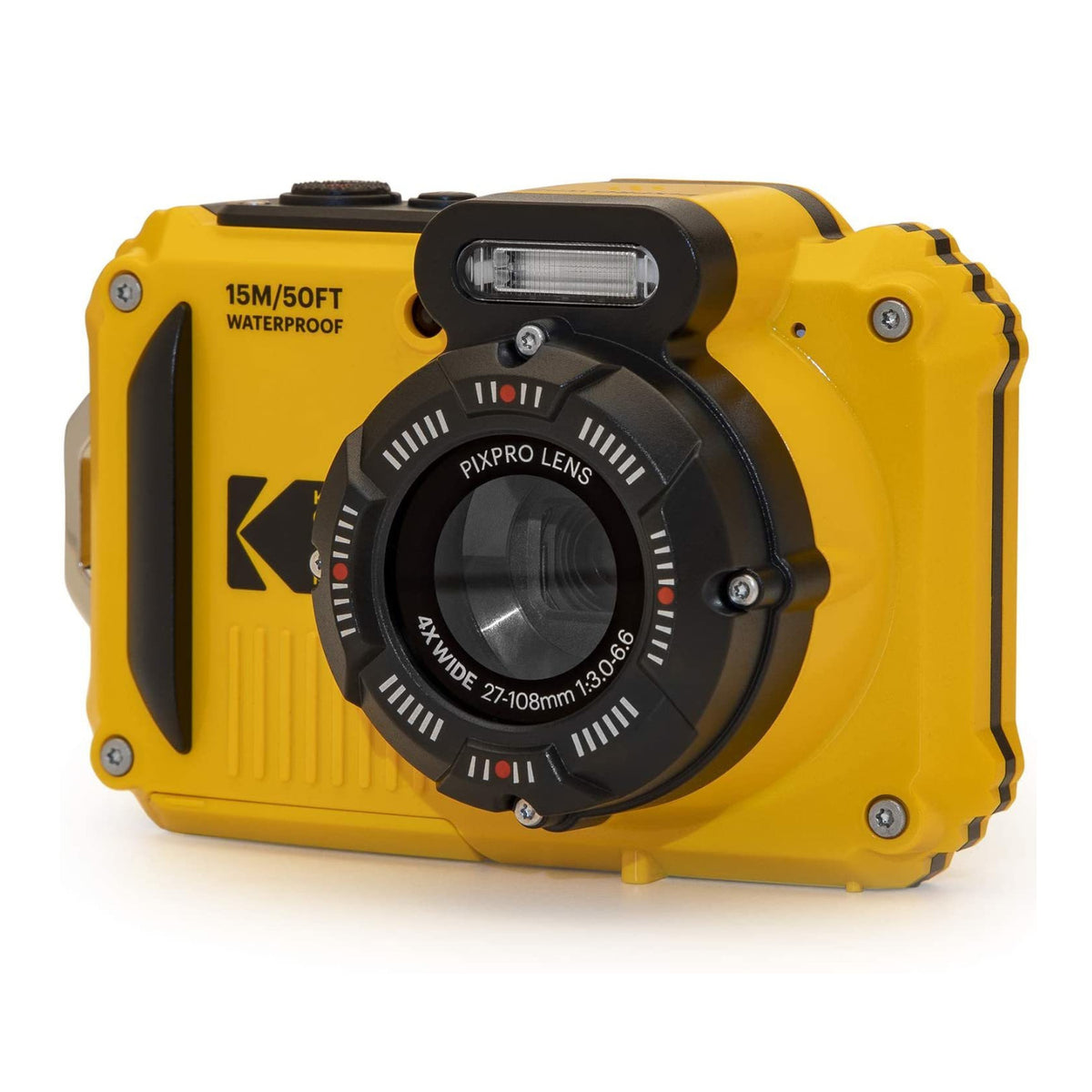 Kodak PIXPRO WPZ2 Rugged Waterproof 16MP Digital Camera with 4x Optical Zoom (Yellow)