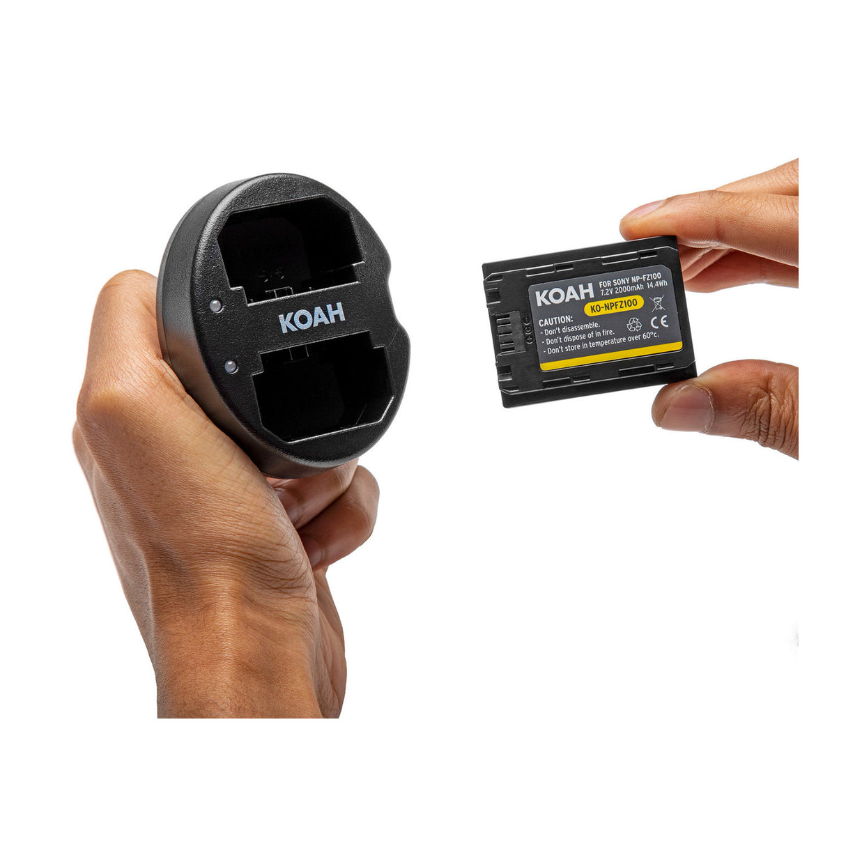 Koah PRO Sony NP-FZ100 Two-Pack Rechargeable 2000mAh Battery and Dual Charger