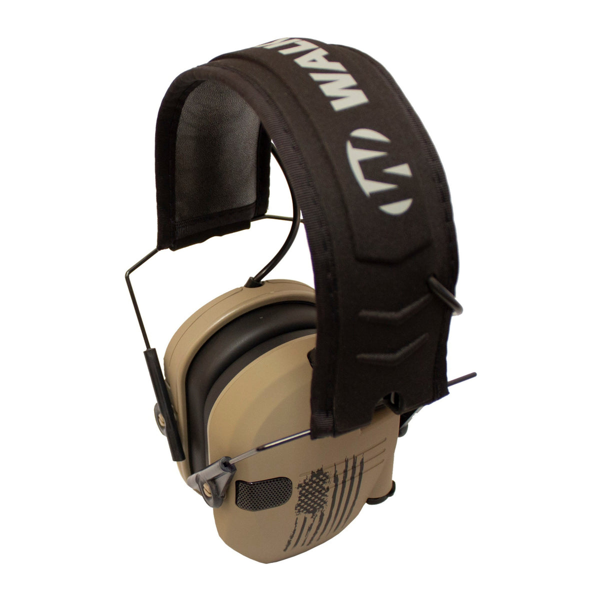 Walker's Razor Slim Electronic Shooting Hearing Protection Muff, Distressed Flag