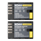 Koah 2000mAh Li-ion Battery for Panasonic DMW-BLF19 (2-pack) with Dual Charger