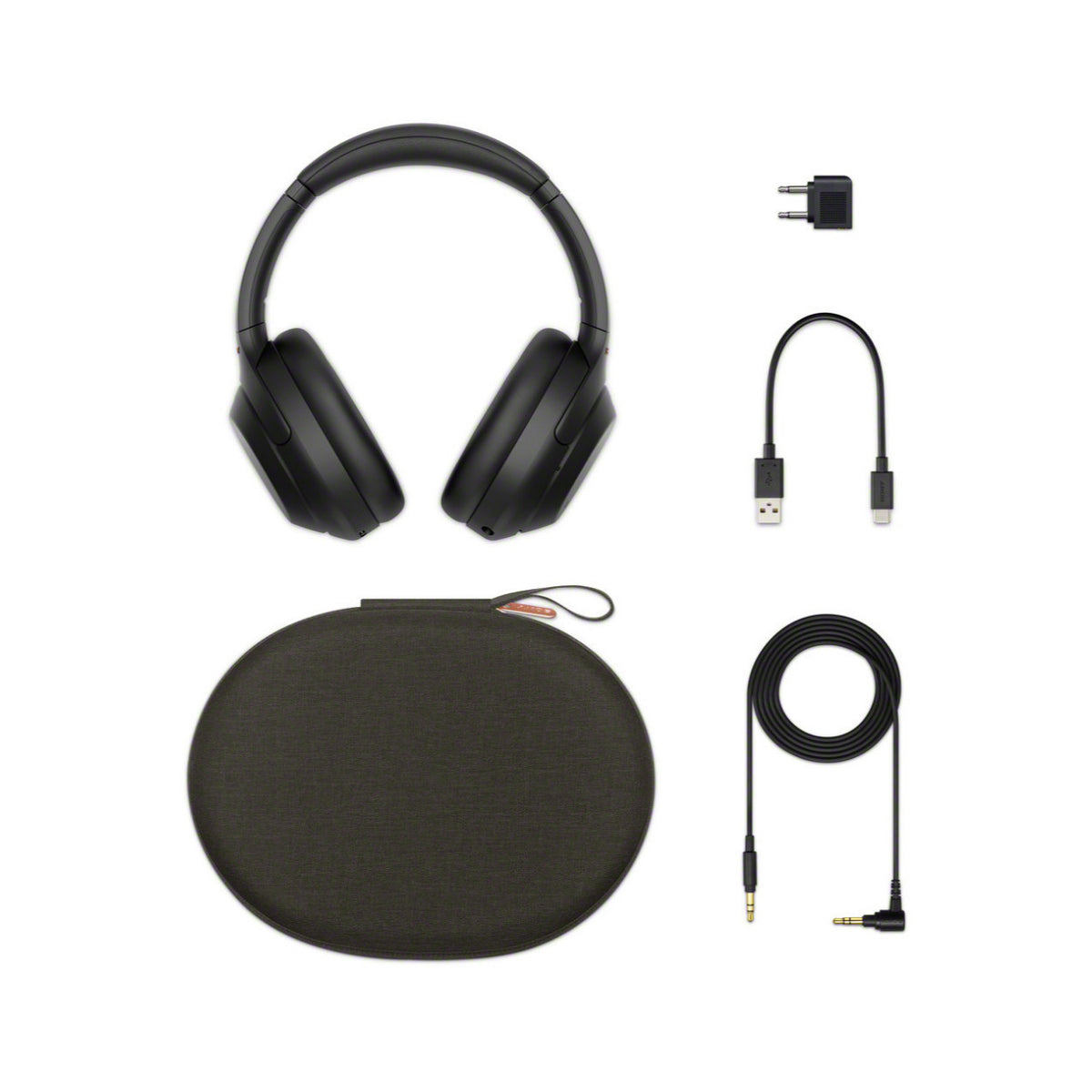 Sony WH-1000XM4 Wireless Noise Canceling Over-Ear Headphones (Black) Bundle