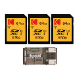 Kodak 64GB Class 10 UHS-I U1 SDXC Memory Card Bundle
