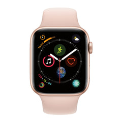 Apple Watch Series 4, 44mm GPS + Cellular (Gold Aluminum Case, Pink Sand Sport Band) (Certified Refurbished)