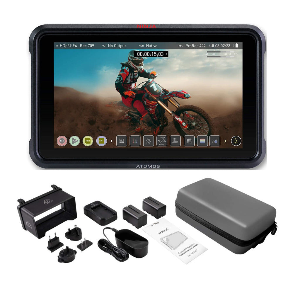 Atomos Ninja V 5-Inch HDR Daylight Viewable Portable Monitor/Recorder with Accessory Bundle