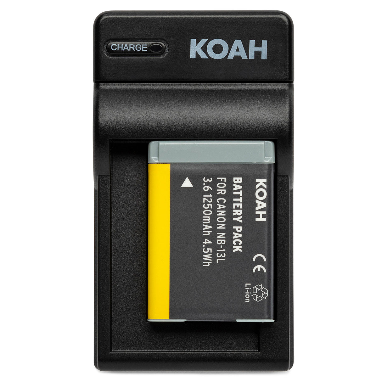 Koah 1250 mAh Rechargeable Lithium-Ion Battery Kit for Canon NB-13L with Charger