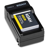 Koah 1300mAh Rechargeable Li-Ion Battery for Canon NB-6L and NB-6LH with Charger