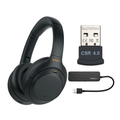 Sony WH-1000XM4 Wireless Noise Canceling Over-Ear Headphones (Black) Bundle
