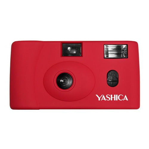 YASHICA MF-1 Snapshot Art 35mm Film Camera Set (Red)