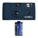 YASHICA MF-1 Snapshot Art 35mm Film Camera Set (Prussian Blue)