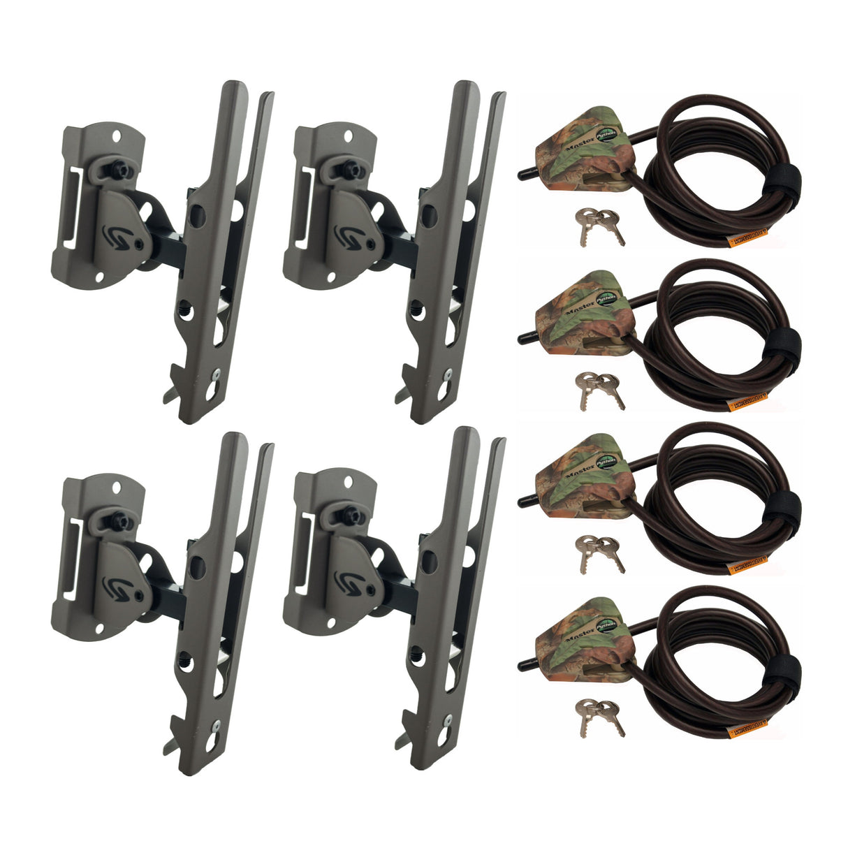 Cuddeback Genius Universal Trail Camera Mount and Cable Lock Kit (4-Pack)
