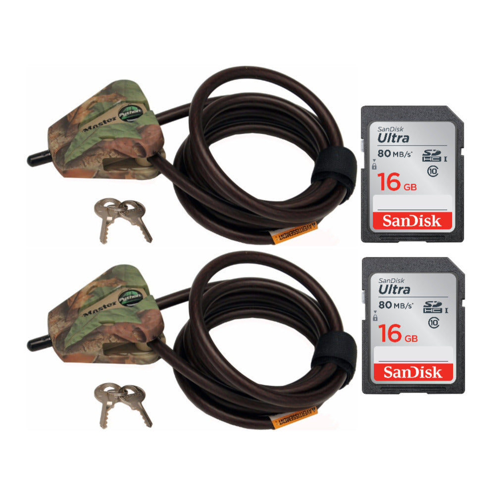 Master Lock Python Adjustable Locking Cable with 16GB SD Cards (2-Pack)