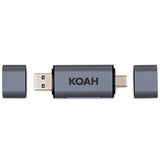 Koah PRO 2-in-1 Aluminum Shell OTG Dual Slot SD Card Reader