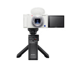 Sony ZV-1 Camera for Content Creators and Vloggers (White) with Vlogger Accessory Bundle