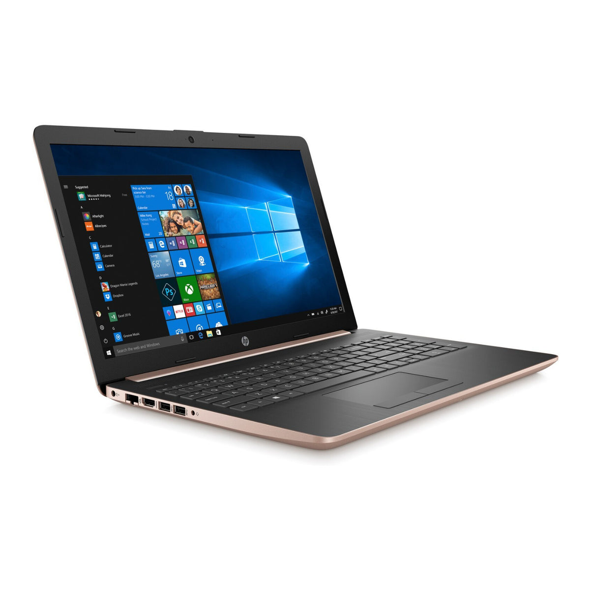 HP Laptop 15, 15.6" HD Touch, AMD Ryzen 5 Pro 3500U, 12GB RAM, 1TB HDD, Microsoft 365 Personal 1-Year (Pale Rose Gold) (Certified Refurbished)