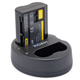 Koah Battery (2-Pack) and Dual Charger for Nikon EN-EL15B