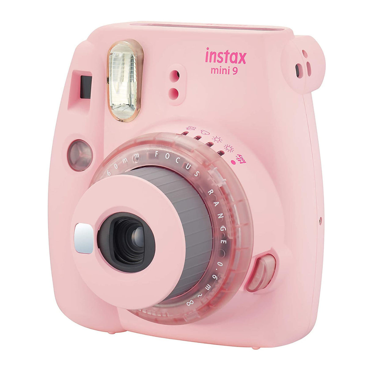 Fujifilm instax Mini 9 Instant Film Camera (Blush Pink with Clear Accents)