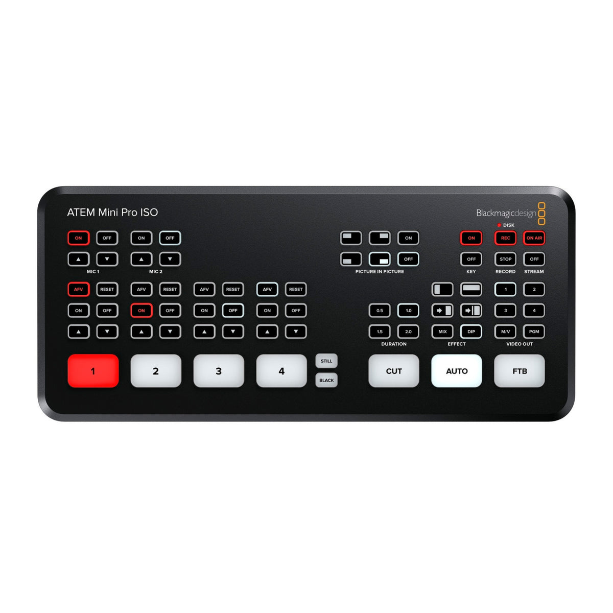 Blackmagic Design ATEM Mini Pro ISO with Cable and Case Bundle