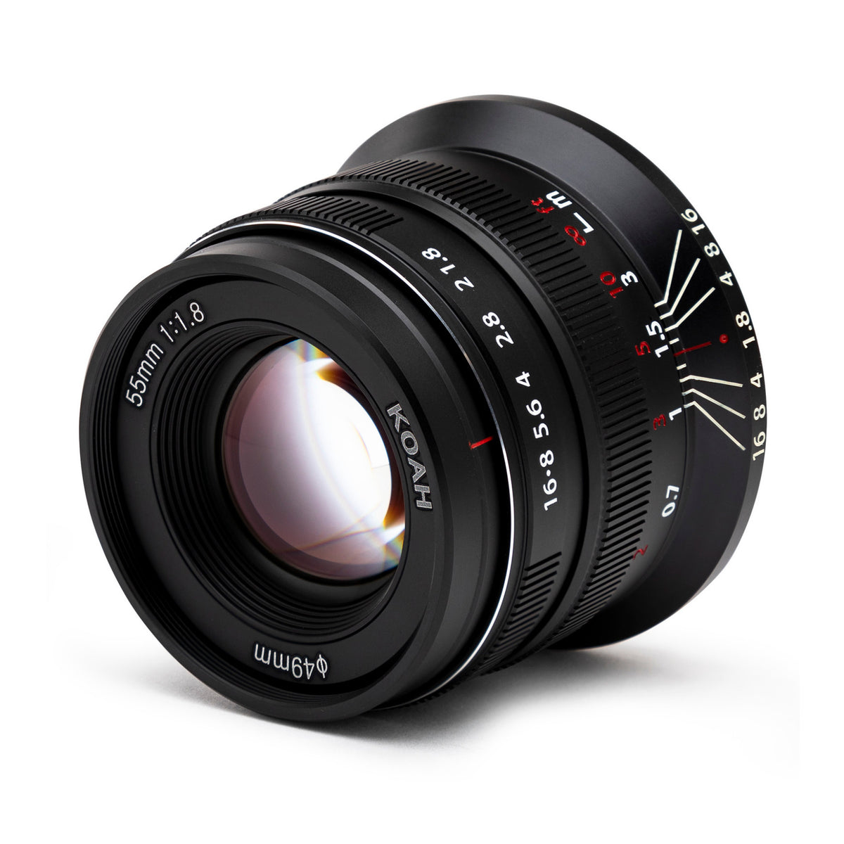 Koah Artisans 55mm f/1.8 Large Aperture Manual Focus Lens for Canon RF (Black)