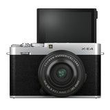 Fujifilm X-E4 Mirrorless Camera Body with XF 27mm f/2.8 R WR Lens Kit (Silver)