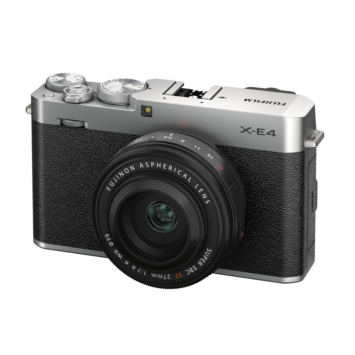 Fujifilm X-E4 Mirrorless Camera Body with XF 27mm f/2.8 R WR Lens Kit (Silver)