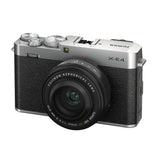 Fujifilm X-E4 Mirrorless Camera Body with XF 27mm f/2.8 R WR Lens Kit (Silver)