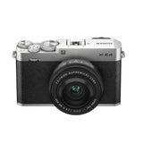 Fujifilm X-E4 Mirrorless Camera Body with XF 27mm f/2.8 R WR Lens Kit (Silver)