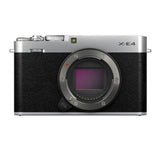 Fujifilm X-E4 Mirrorless Camera Body with XF 27mm f/2.8 R WR Lens Kit (Silver)