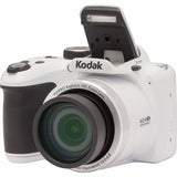 Kodak PIXPRO AZ401 Astro Zoom Digital Camera (White) with 16GB Card and 4 AA Batteries Bundle
