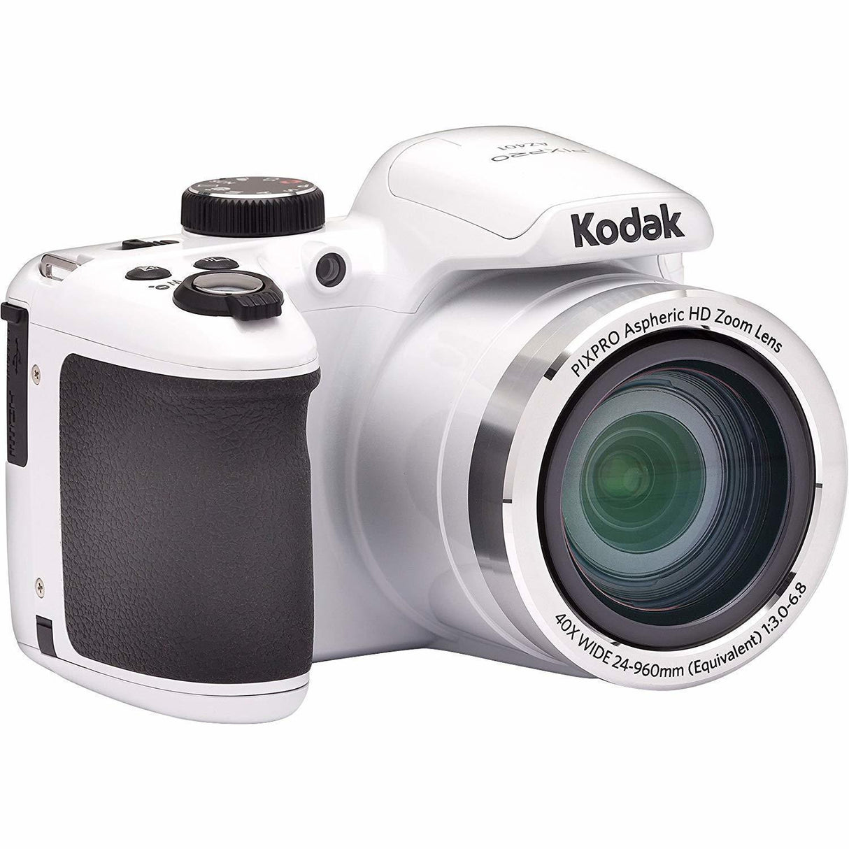 Kodak PIXPRO AZ401 40x Astro Zoom Digital Camera (White) with Koah Holster Case and Accessory Bundle