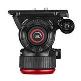 Manfrotto 504X Fluid Video Head with MVTTWINMA Aluminum Twin Leg Tripod with Middle Spreader