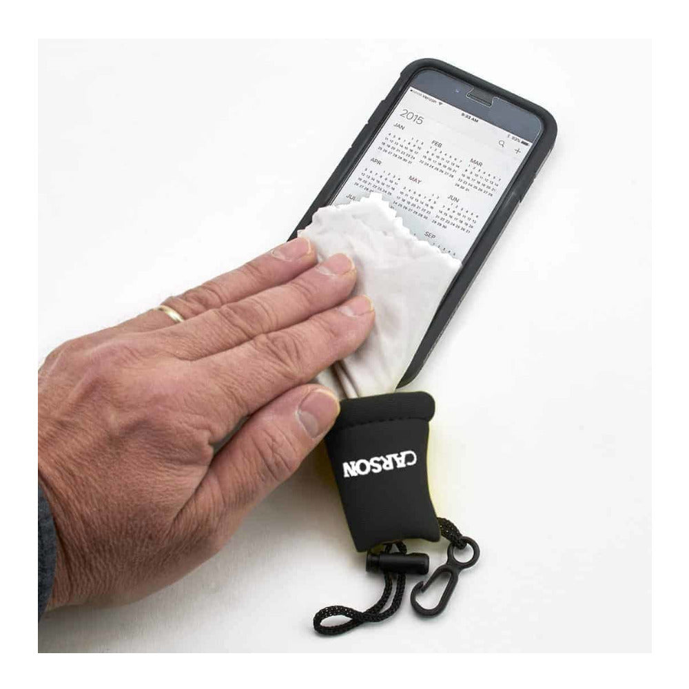 Carson Stuff-It Microfiber Cloth with Drawstring (Black)