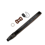 Koah Leather Half Case with Strap for Fujifilm X-H1 (Black)