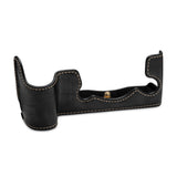 Koah Leather Half Case with Strap for Fujifilm X-H1 (Black)
