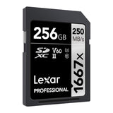 Lexar Professional 256GB 1667x UHS-II SDXC Memory Card