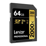 Lexar Professional 64GB 2000x UHS-II SDXC Memory Card