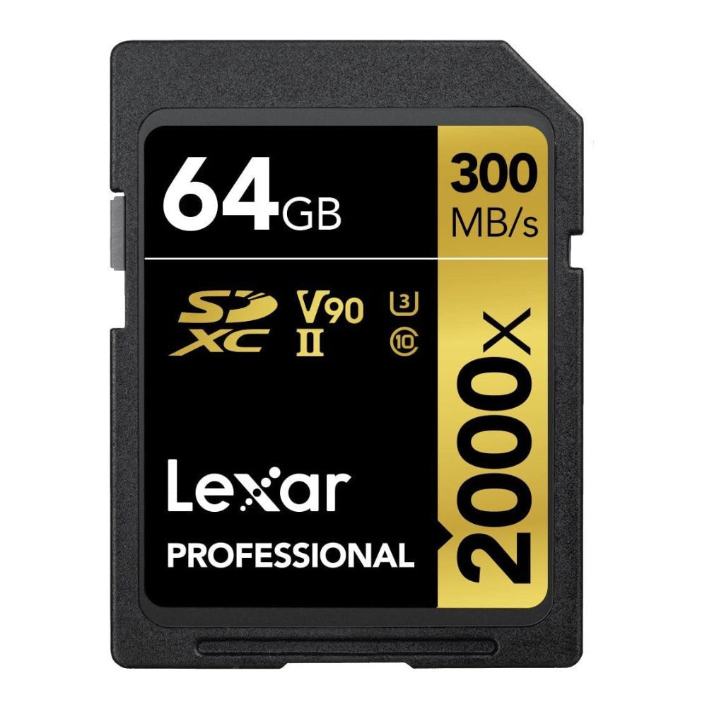Lexar Professional 64GB 2000x UHS-II SDXC Memory Card