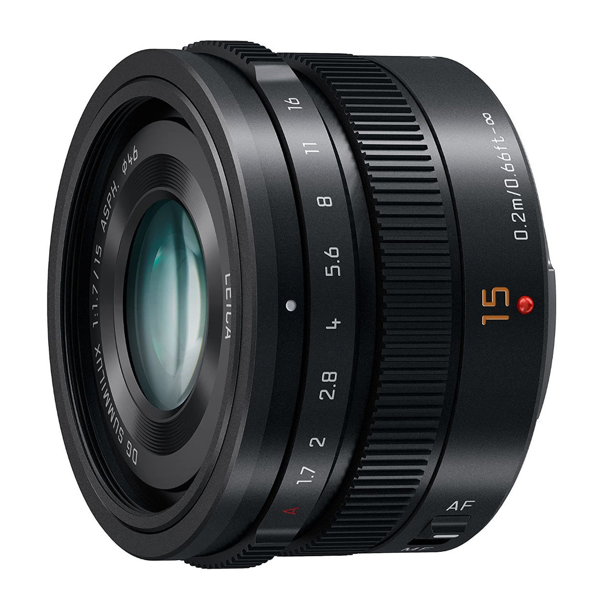 Panasonic LUMIX G Leica DG Summilux 15mm f/1.7 ASPH. Lens (Black)