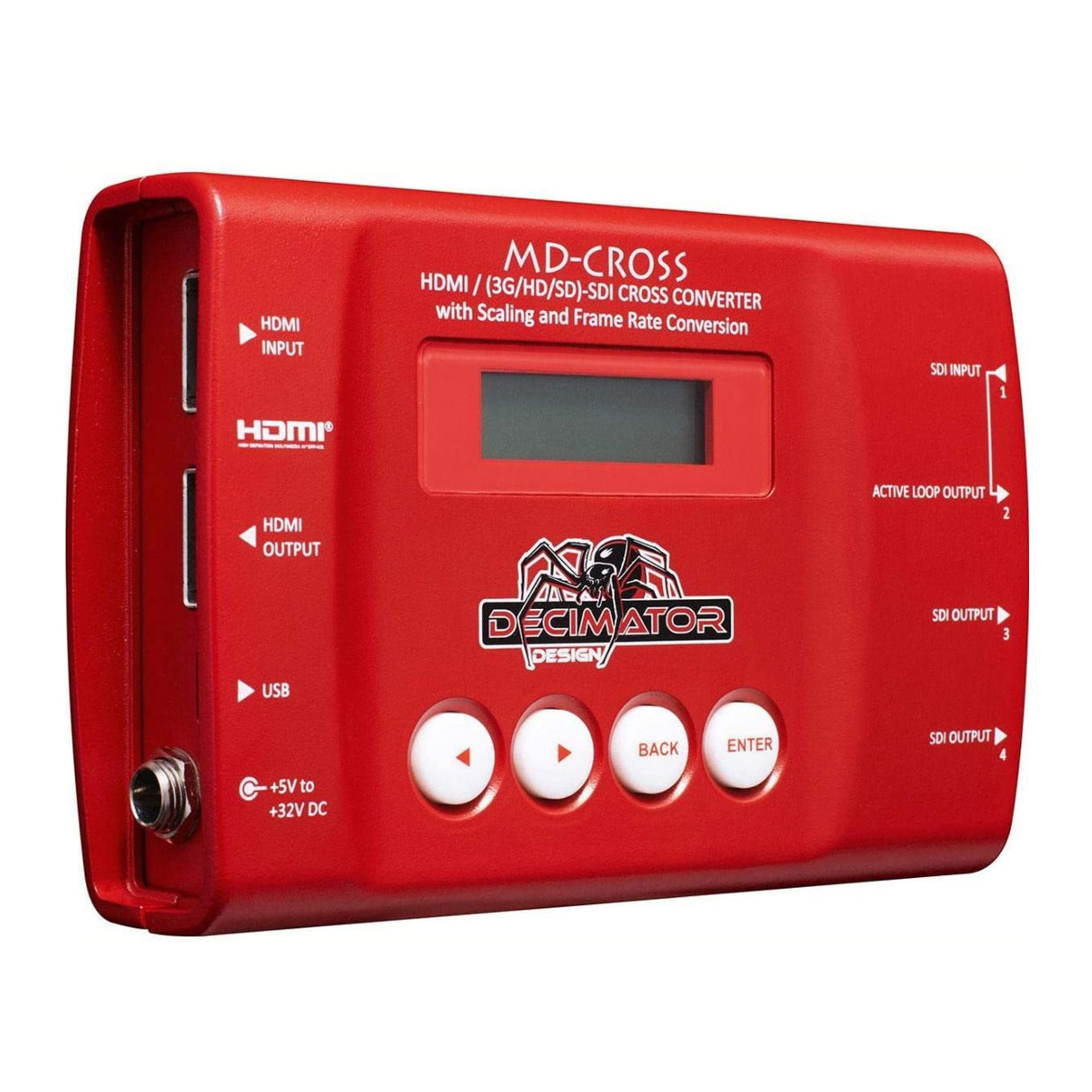 Decimator MD-Cross V2 Miniature SDI/HDMI Cross Converter with Scaling and Frame Rate Conversion